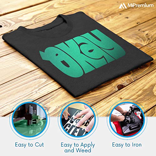 MiPremium Chameleon Heat Transfer Vinyl Iron On HTV Compatible with Cricut Air & Expression Silhouette Cameo & Other Cutters. Assorted Gradient Change Color Pack of 12 x 12" Inch (6 x Sheets)