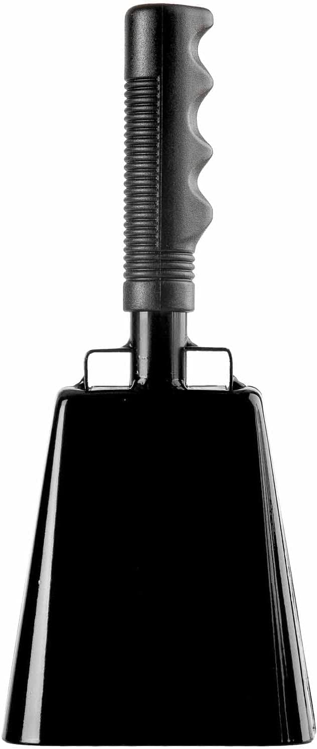 Steel Cow Bell with Handle Cowbells,Cheering Bell Loud Noise Makers Hand Bells for Sporting Events,Football Games,School Bell Farm Christmas Hand Chimes Percussion Musical Instruments Steel Cowbell