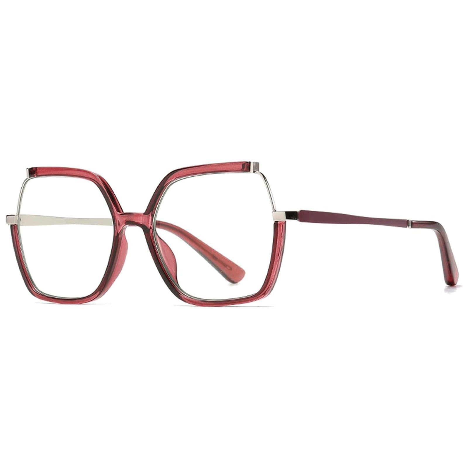 BKEKM Glasses frame Anti-blue Light Eyewear Frames Titanium Plastic Eyeglass Frames Optical Glasses Frames Creative Half-frame Eyeglasses Lightweight