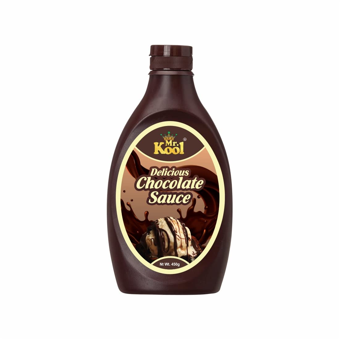 Mr. Kool Chocolate Syrup 450g - Rich Chocolate Flavour for Milkshakes, Pancakes, Waffles & Ice Cream Topping - Pack of 4 | Perfect for Desserts & Beverages