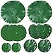 Auihiay 10 Pieces 5 Kinds Artificial Floating Foam Lotus Leaves Lily Pads Artificial Foliage Pond Decor for Pond Pool Aquarium Decoration