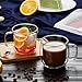 Unbreakable Double Walled Glass Coffee Mugs 10 fl oz, Borosilicate Glass, Insulated Coffee Mugs Set of 4, Microwave & Refrigerator Safe