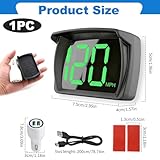 Digital GPS Speedometer Car MPH HUD Display with LED Large Font Display, USB Plug Play, GPS Heads Up Displays for Cars, Trucks, Suvs, Motorcycles Speedo Head Up Screen with Car Charge Adapter MPH - Image 3