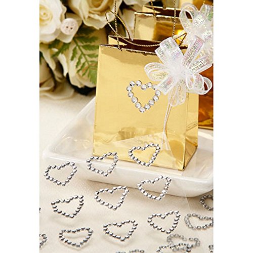 Sticky Rhinestone Heart Seals by Victoria Lynn(tm) - 4mm stones (40 pieces/pack)