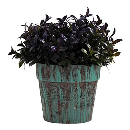 Liudan Artificial Potted Artificial Plants Mini Potted Grass for Indoor Home Party Decoration Fake Potted Plants Flowers (Color : Purple)