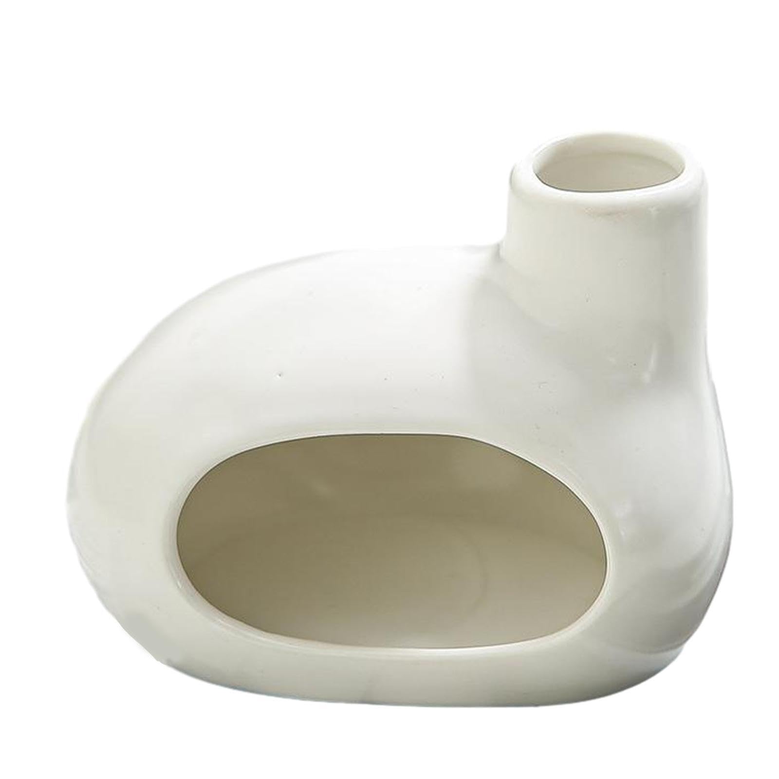 QIXCXAZ Ceramic Incense Holder Stylish Unique Craft Daily Meditation Yoga Atmosphere Fragrances Diner Sage Holder Incense Burning Gift And Durable. Burner, White, 12x9.5cm