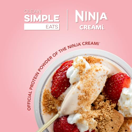 Image of Clean Simple Eats Whey Isolate Protein Powder, Strawberry Cheesecake, Naturally Sweetened, Zero Added Sugar, 20g 100% Grass Fed Protein Powder with Digestive Enzymes, Gluten Free, Non GMO, 30 Servings