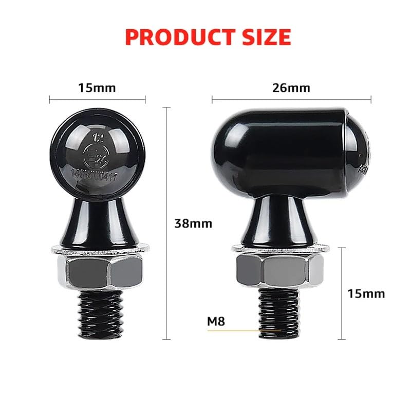 Clignotants moto LED lampe indicateur universel de direction - 3