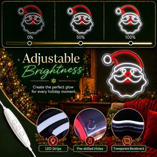 Image of Christmas Neon Sign, Neon Signs for Wall Decor LED Signs