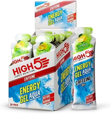 HIGH5 Energy Gel Aqua Liquid Quick Release Energy On The Go From Natural Fruit Juice (Berry, 20 x 66g)
