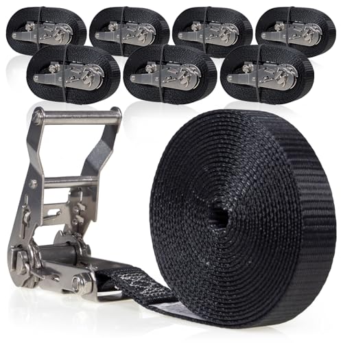 Marine Endless Ratchet Straps 1"x15 Ft 8-Pack – SS 3300 Lb