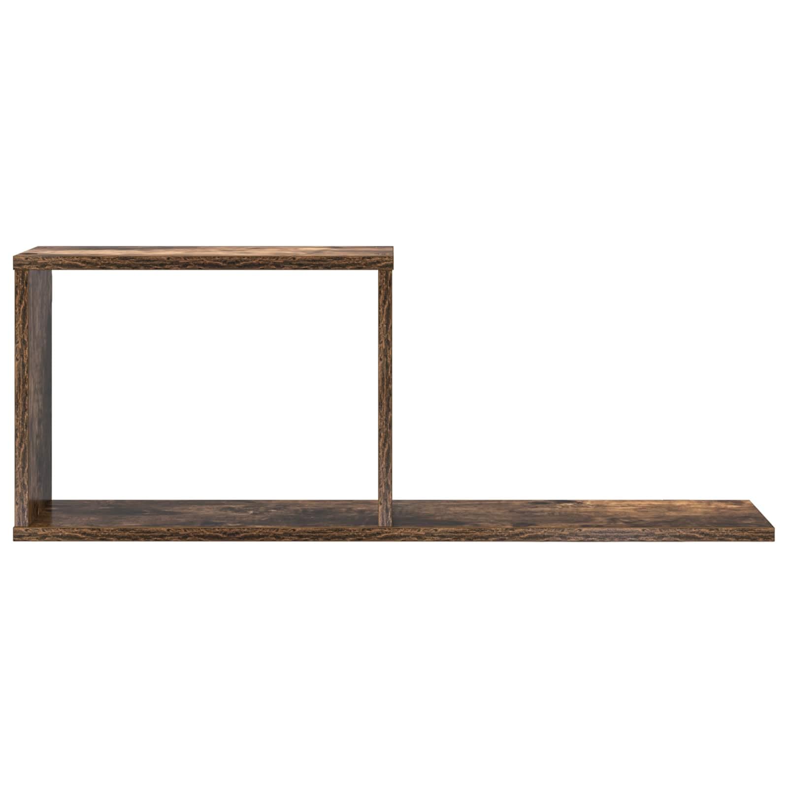 Estantería flotante de madera de roble ahumado, 2 unidades, 80 x 15 x 30 cm, montaje en pared, capacidad de carga de 25 kg, soporte invisible para salón, dormitorio, oficina y decoración