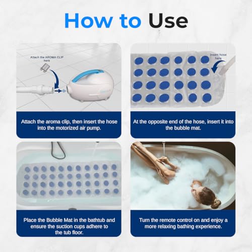 Serenelife PHSPAMT24HT Electric Bubble Massage Mat - Waterproof Massaging Spa, Full Body Bubbling Bath Thermal Massager Machine thumb #6