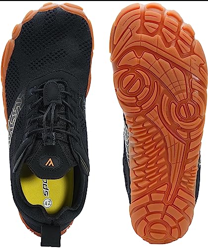 Image of WHITIN Men's Trail Running Shoes Minimalist Barefoot 5 Five Fingers Wide Width Toe Box Gym Workout Fitness Low Zero Drop Size Male Parkour Road Sport Breathable Beach