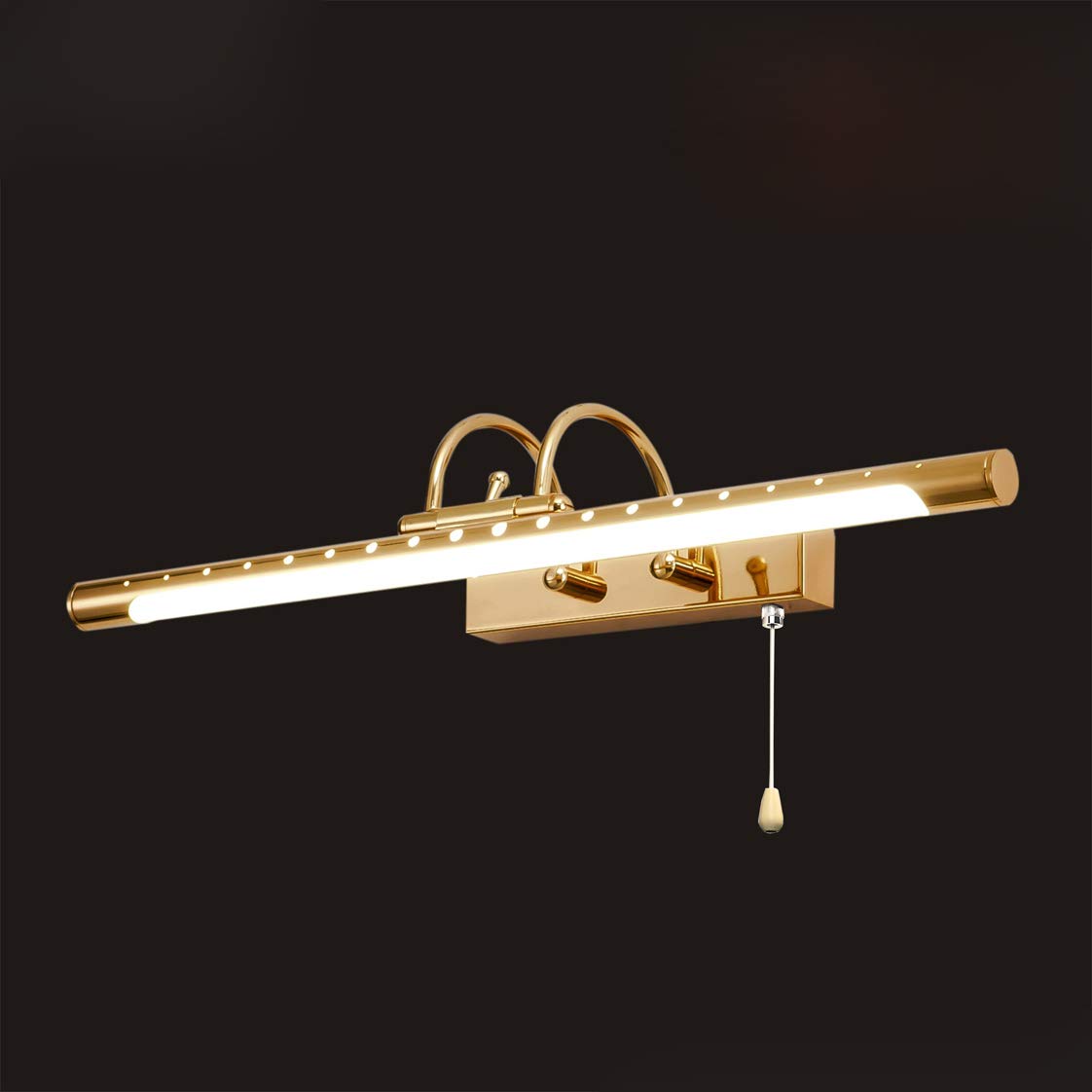 Luci da Specchio a LED Dorate Lampada da Parete dimmerabile Lampada da Specchio a LED Impermeabile con Interruttore per Il Trucco su Specchio Luci a LED per Quadri per Camera da Letto, efficienza 7W
