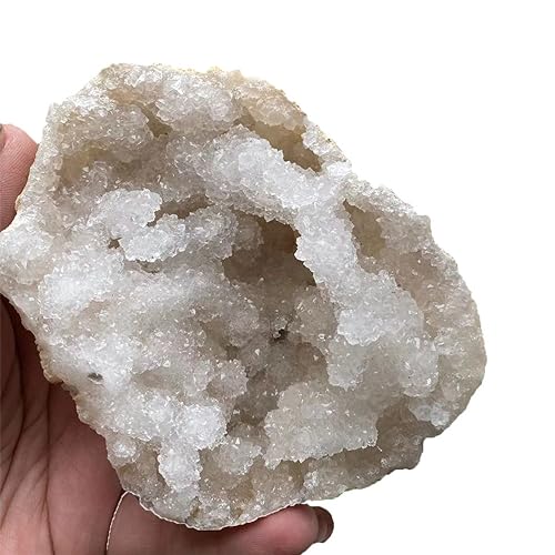 Large Natural Crystal Rough Stone Quartz Geode White Agate Geodes for Healing 1pc