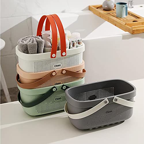 JiatuA Plastic Storage Basket with Handle Portable Shower Caddy Tote