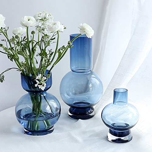 Vase en verre transparent grand modèle 30cm pour décoration de salle - 5