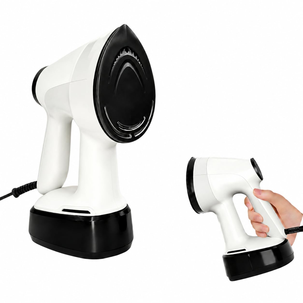 1500w Tragbarer Wassertank Steamer Dampfglätter400ml, 15s Schnellaufheizung Handdampfer, 2500–3600Pa, 4 Modi Für Kleidung Vertikales Und Horizontales Dämpfen Zuhause/Reise. (Weiß)