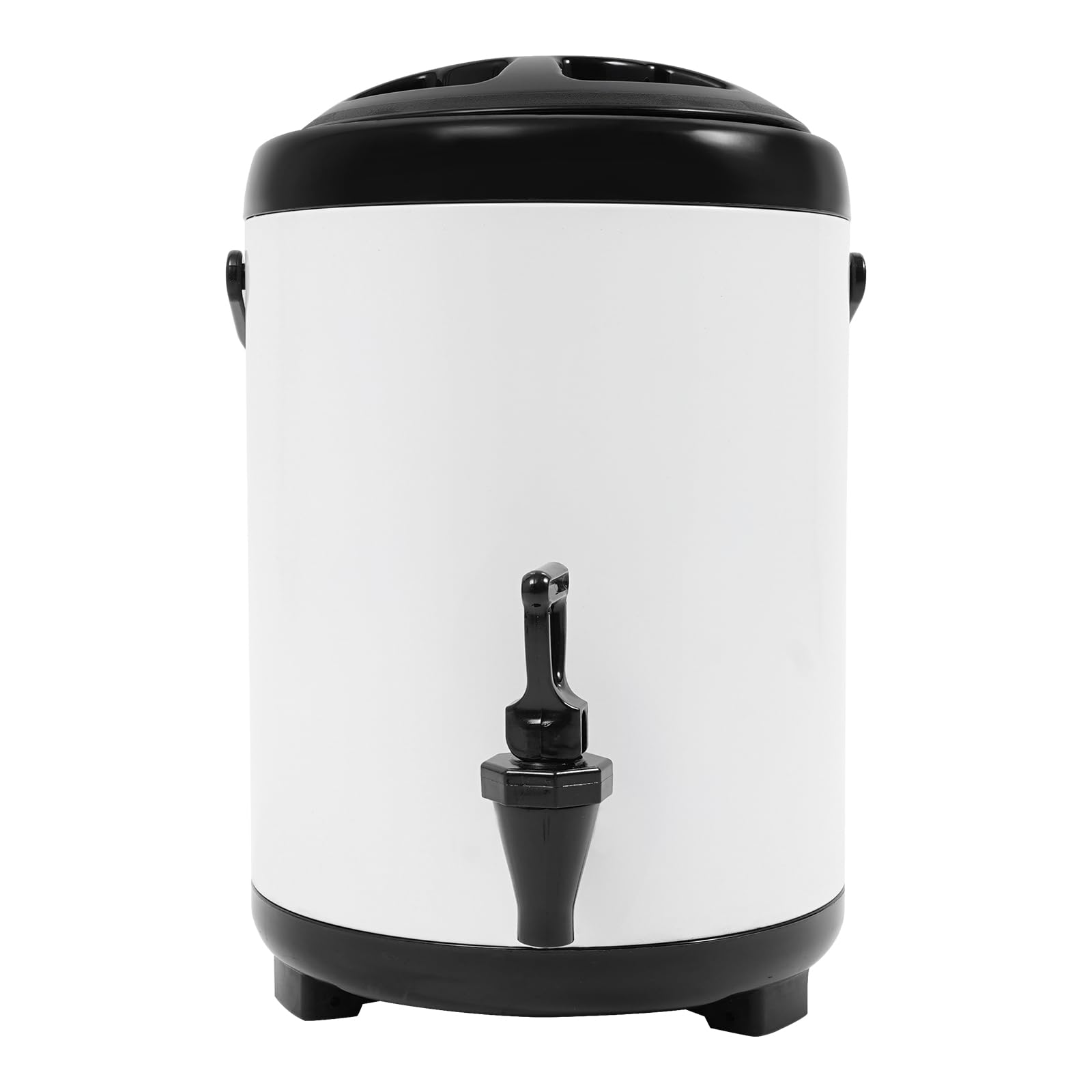 Unnsiapit Insulated Beverage Dispenser, 8L/2.1Gal Stainless Steel Drink Dispenser Coffee Urn for Hot & Cold Drink, Storage Container with Faucet for Party Buffet Office, W9.5*H11in, White