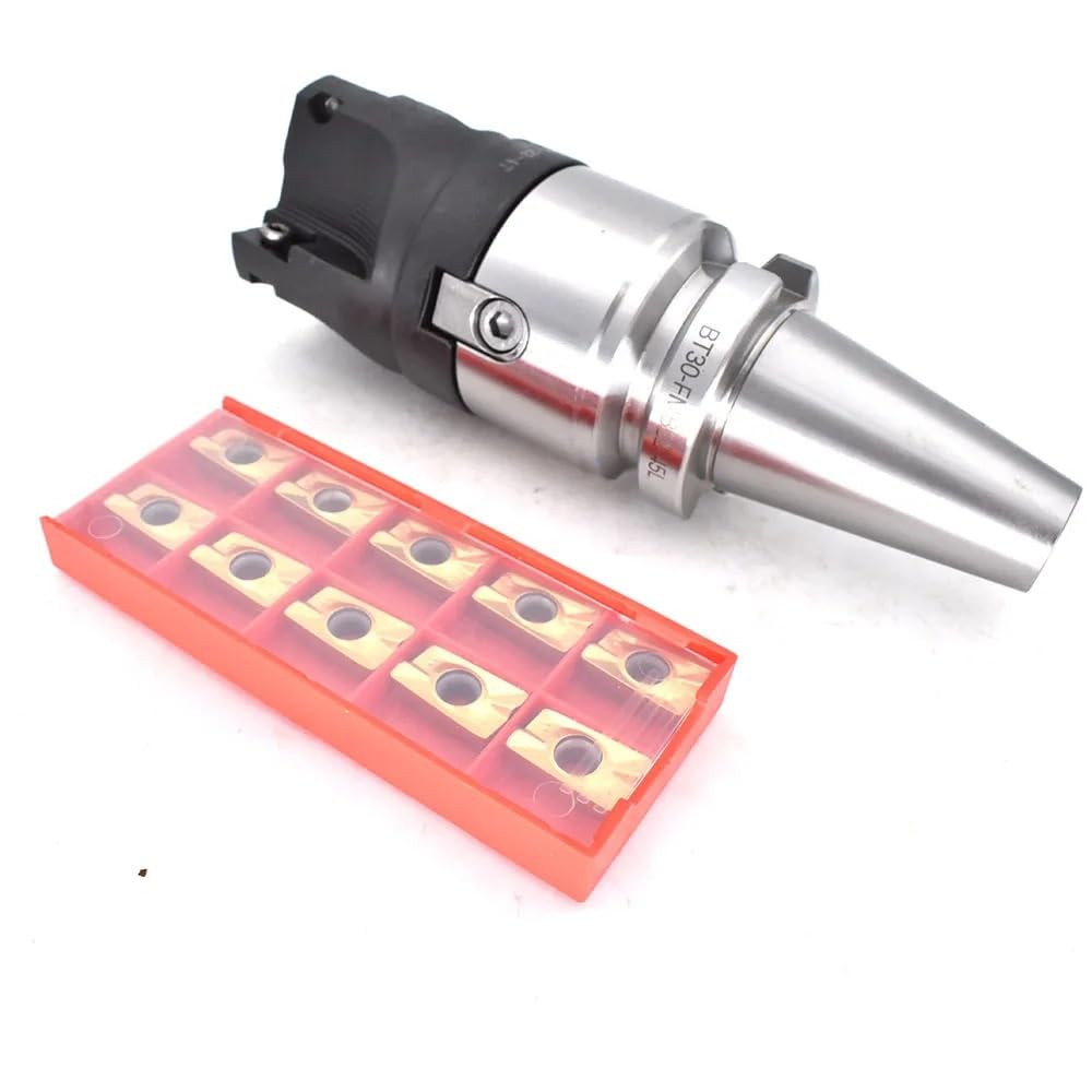 1set BT30 FMB22 45L Toolholder Chuck+400R 50 22 4T Face Mill Cutter+10pcs APMT1604 Carbide Inserts for CNC Lathe Machine Milling