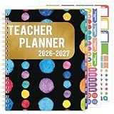 Teacher Planner 2026-2027 - Teacher Lesson Planner 2026-2027, July 2026 - June 2027, 8.5' x 11', Weekly & Monthly Lesson Plan Book for Teacher, Academic Planner with Colorful tabs, Inner Stickers