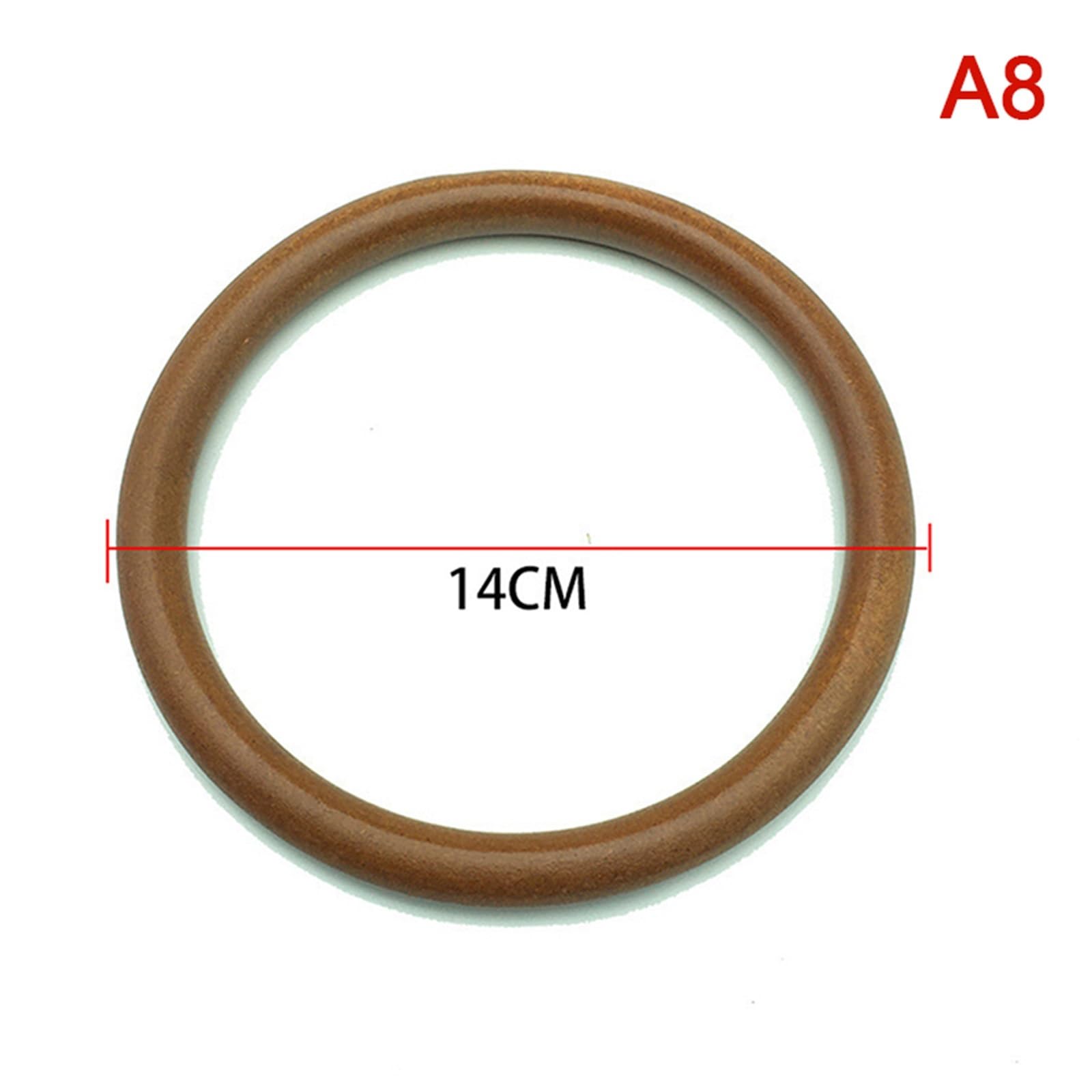 Mango de madera maciza 4 piezas Para Bolsos | Bolso hecho a mano, bolso tejido, bolso, bolso, asas, anillo, bolso portátil(Brown)
