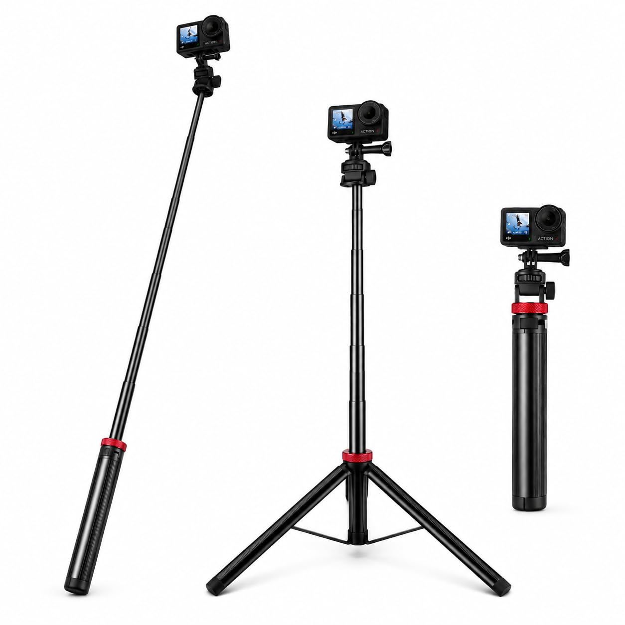 200cm Asaiy Selfie Stick Stativ Ausziehbar Leichtes Einbeinstativ