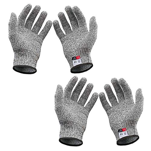 ABINECS 防刃手袋 両手2個セット 耐切創軍手 切れない 刃物 ガラス 危険物 チェーンソー (Lサイズ)