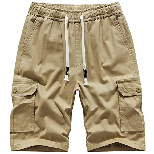 Msmsse Womens Cargo Bermuda Shorts Summer Casual Drawstring Knee Length Shorts For Women Khaki M #TOP18