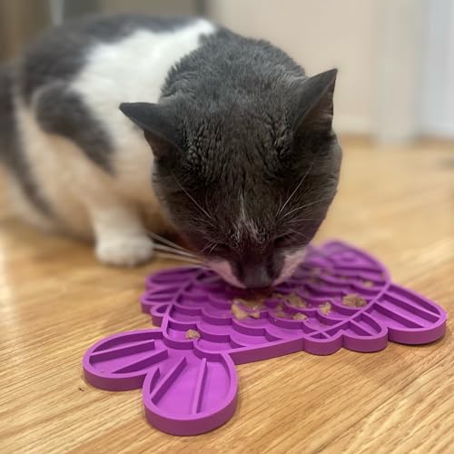 Image of SPOT Soothers Fish Lick Mat - 9.75in Slow Feeder & Calming Mat for Cats, Kittens, Medium & Large Dogs and Puppies, Food-Grade Rubber, Dishwasher Safe, Anxiety & Boredom Relief