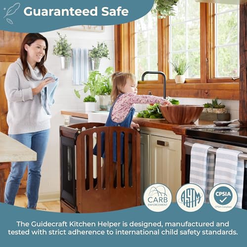 image for Guidecraft Kitchen Helper® Toddler Tower Step Stool - Contemporary - 