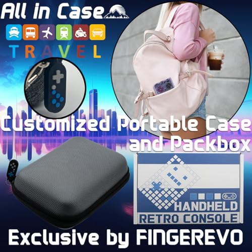 Image of FINGEREVO Miyoo Mini Plus Handheld Game Console 3.5-inch 640*480 IPS Screen 3000mAh Miyoo-Mini+ with Portable Case Transparent Purple