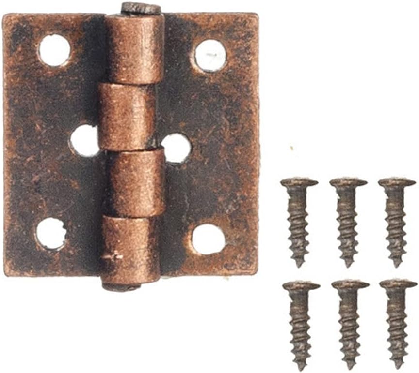 Melody Jane Dolls Houses 4 bisagras de tope de bronce en miniatura accesorios y accesorios de hardware