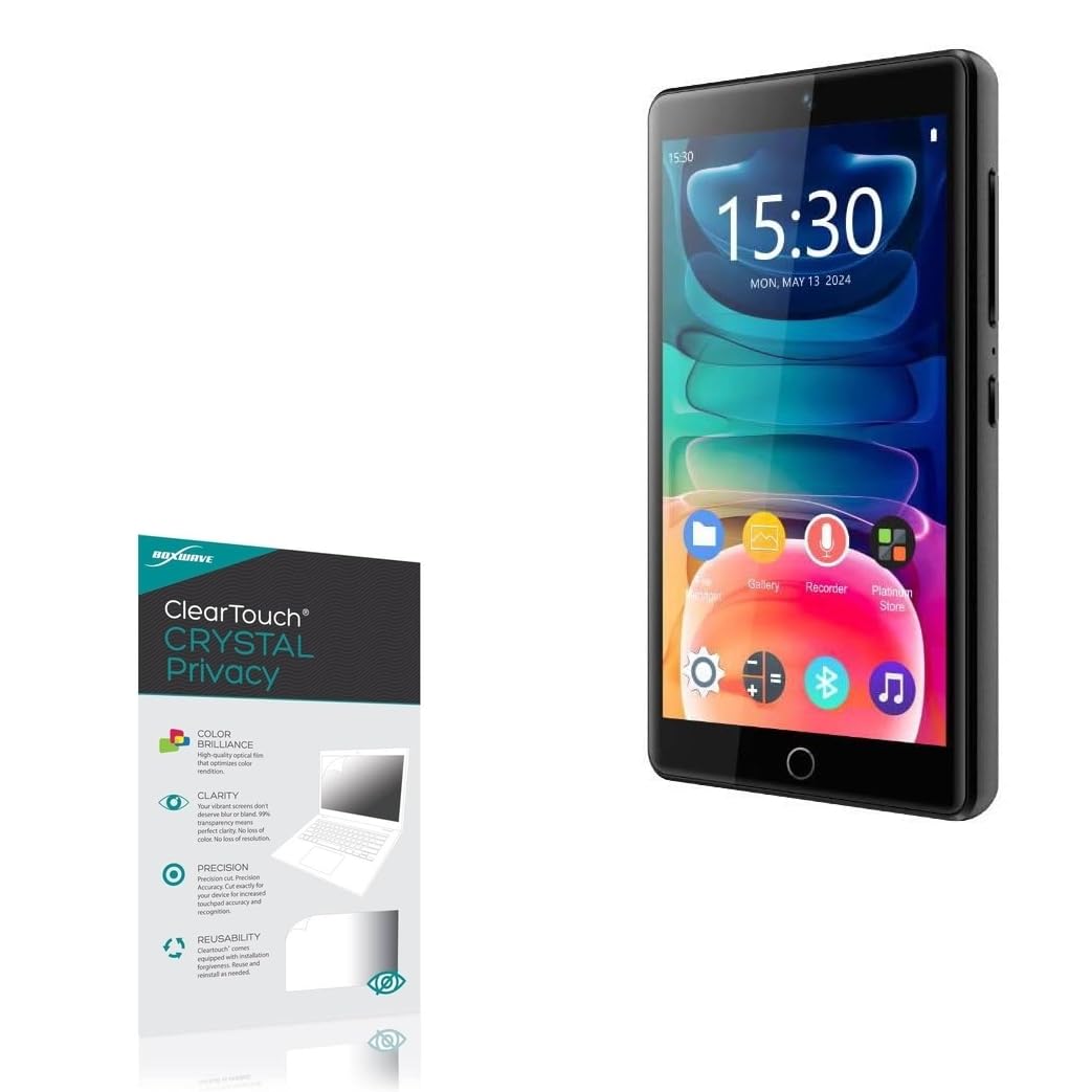 BoxWave Screen Protector Compatible with Samvix iPlatinum Music Q6 - ClearTouch Crystal Privacy (2-Pack), Privacy Screen Protector Flexible Film Clear