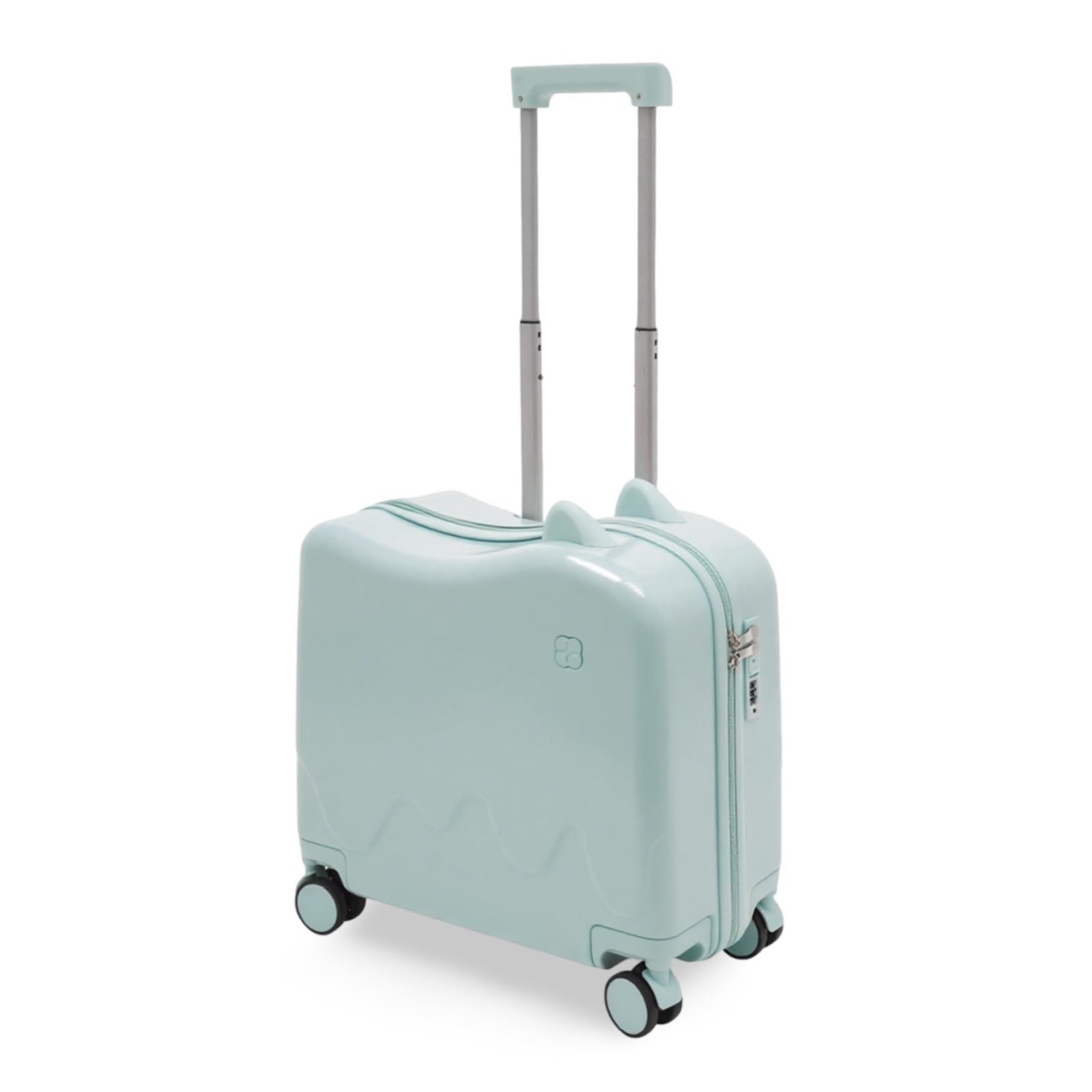 Kinderkoffer zum Draufsitzen, Kindertrolley Kinder Reisekoffer mit Zugstange und Passwortschloss, Rollkoffer Kinder Koffer für 3-6 Jahre Mädchen & Jungen, 37L (Mintgrün)