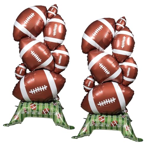 PAKESI 2-pack ballons football 3D géants base gazon