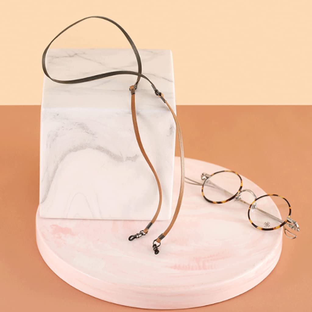 Cadena para lentes, cadena de gafas para mujer, correa duradera de cuero de primera calidad, cordones universales alrededor del cuello, soportes de correa de cadena, accesorios de retención