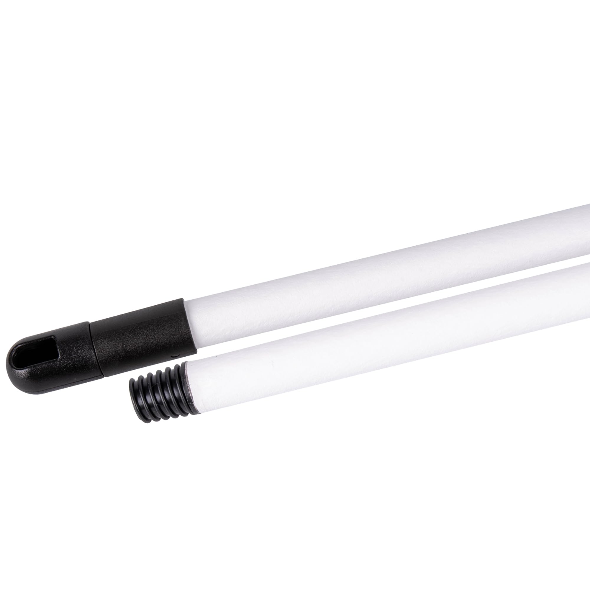 Manico Per Scope La Briantina - Metallo Plastificato 150 Cm, Nero, Made Italy