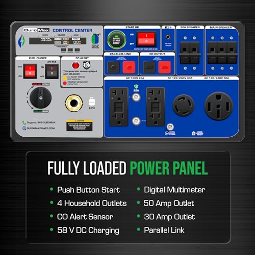 Duromax XP11000IH 11,000-Watt 459Cc Dual Fuel Digital Inverter Hybrid Portable Generator thumb #4