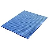 Tarimas apilables de plástico transpirable conectables para almacenes, mercados, sótanos y cocinas (azul 100 x 80 x 3 cm)