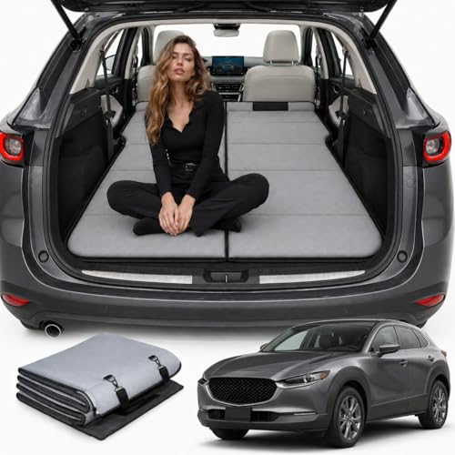 MGRFTOX Car Mattress for Mazda CX-30 2020-2026 Non-Inflatable Car Camping Mattress, Foldable Trunk Sleeping Pad with Split Design, Portable Car Bed for Road Trips, Camping, Travel