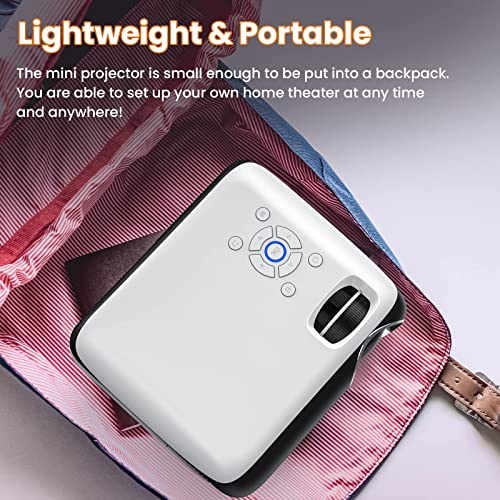 image for HAPPRUN Projector, Native 1080P Bluetooth Projector with 100''Screen, 