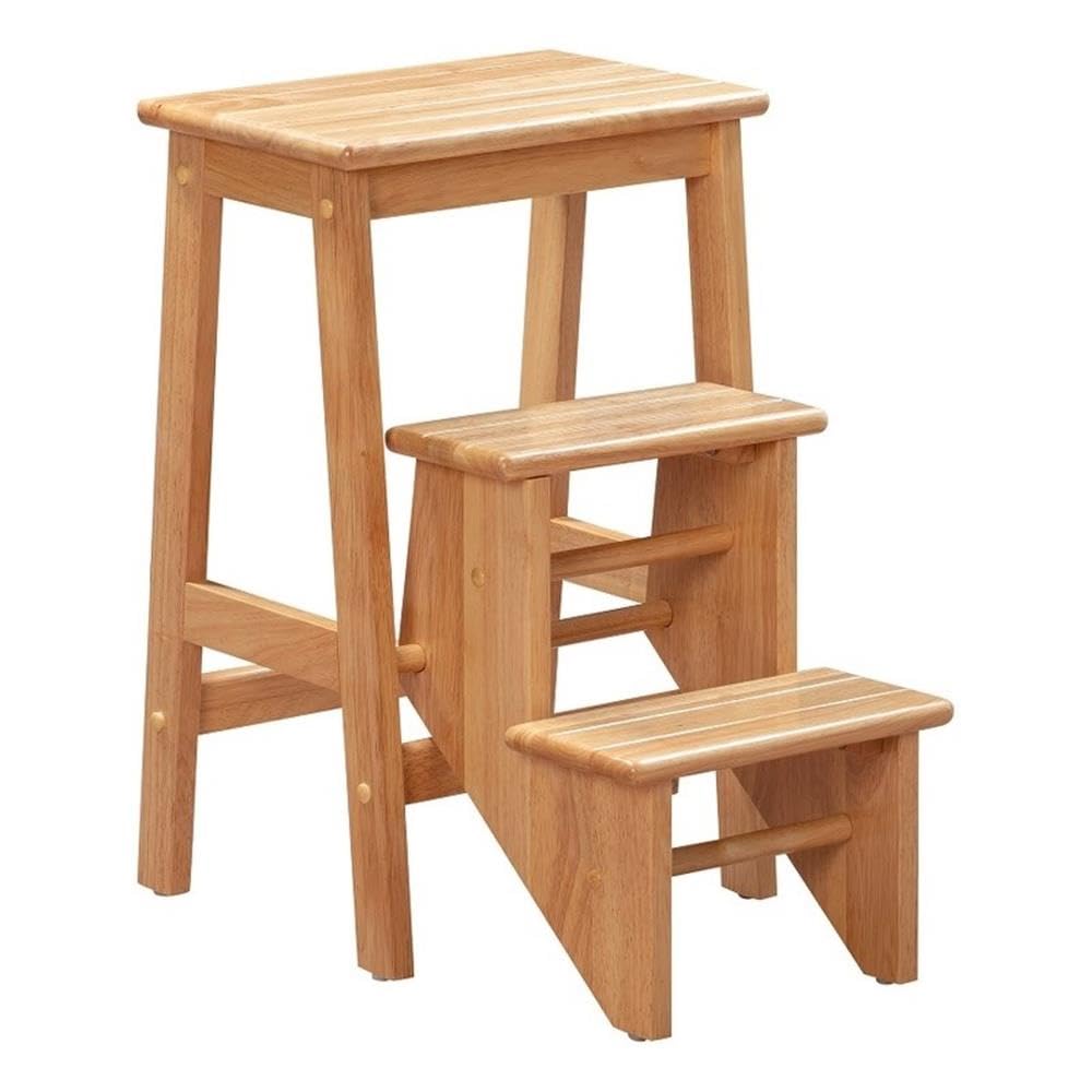 Boraam Niko Folding Counter Height 3-Tier Step Stool - Natural