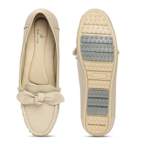 Image of Marc Loire Women Soft Comfortable Anti Slip Flats Loafers for Casual & Office Wear