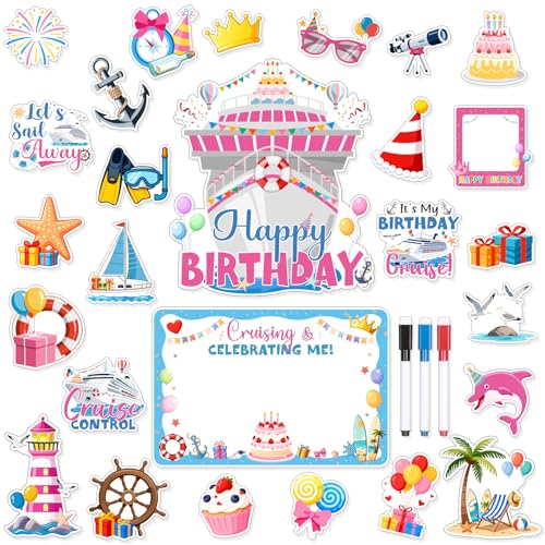 Set de 27 Imán Decorativo de Cumpleaños para Puerta en Crucero