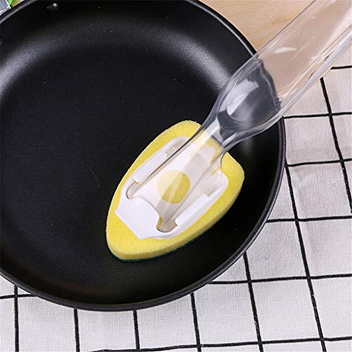 6Pcs Heavy Duty Dishwand Refills, Dishwand Refills Sponge Heads, Dish Wand Refill, Scrub Dots Brush Dispenser, Soap Dispensing Scrubbers, Dishwashing Cleaning Supplies Kitchen Sink Dishwasher Tool #TOP4