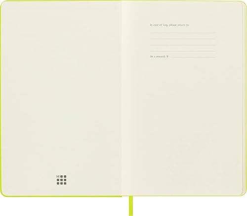 Miniatura 4 de Moleskine Cuaderno clásico, grande, liso, verde limón, tapa dura (5 x 8.25)