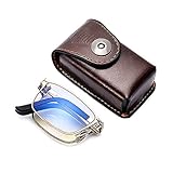 FACAIA Photochrome Lesebrille Tragbare klappbare Sonnenbrille, Fern- und Nahbrille mit doppeltem Verwendungszweck, Anti-Blu-ray-Lesebrille gegen Überanstrengung der Augen, 2.5