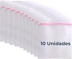 Kit 10/5 Sacos para Lavar Roupa 30x40cm - Zíper Reforçado | Sacos para Máquina | Saquinho de Roupas Delicadas, Protetor Anti-Fiapo | Kit Lavanderia Reutilizável | Premium MyBrins (5 unid)